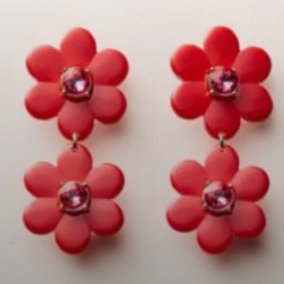 Kate Spade New York X Target YOU GET 2 SETS Flower Earrings (1 box Blue & 1 Red) - Picture 6 of 10